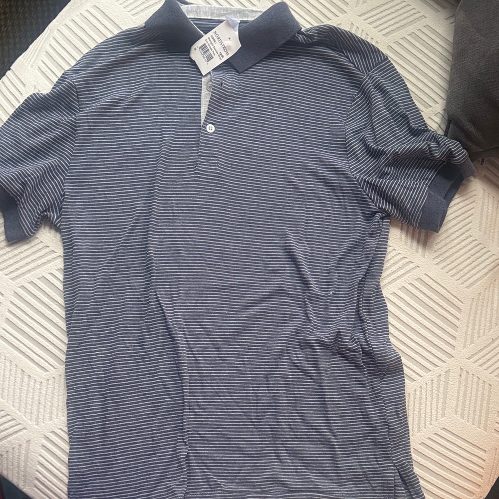Alternative Navy Striped Polo Shirt